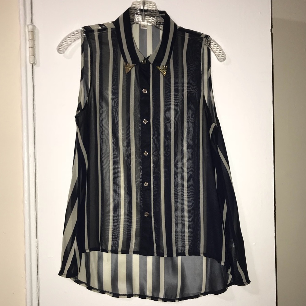 2 for $10 Dark Navy Hi-low sleeveless blouse